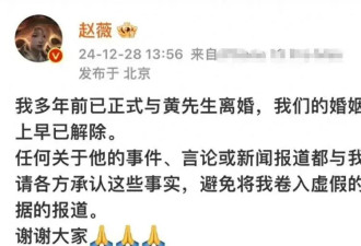 “夫妻本是同林鸟”，宣布离婚的赵薇，不打算“救”前夫黄有龙了