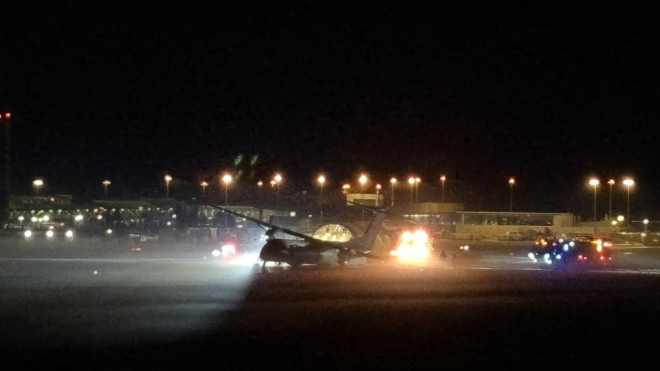 An aircraft incident at the Halifax Stanfield International Airport caused temporary delays to all flight operations Saturday night. (Jonathan MacInnis/ CTV News)