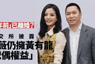 赵薇称“多年前”已离婚 港交所披露仍有“配偶权益”