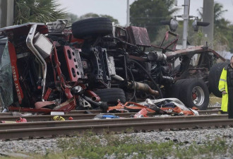 佛州列车拦腰撞断消防车！15人急送医撞击画面曝