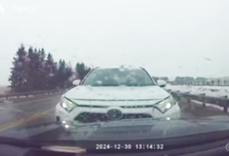惊魂！司机在安省高速遇路怒！SUV调头直冲 一路紧追多次撞击