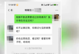 "怎么不把你妈微信删了?"顾客被特斯拉销售追着骂
