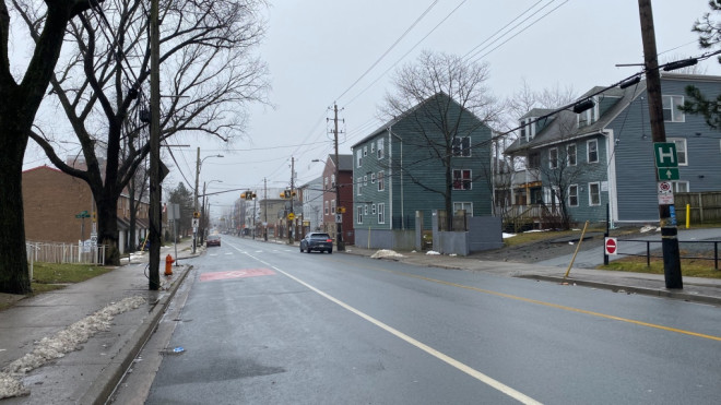 A section of Gottingen Street is pictured in Halifax on Jan. 1, 2025, following a pair of suspicious deaths in the area the night before. (Vanessa Wright/CTV Atlantic)