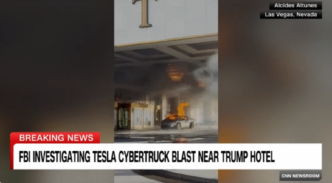 视频曝光！特斯拉Cybertruck爆炸1死7伤！马斯克：他们选错了车