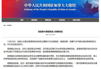 中国批评加拿大在人权问题上“双重标准”：为讨好美国而制裁中国