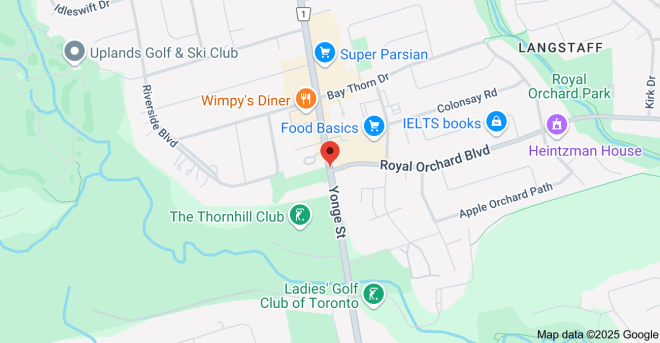 Map of Yonge St & Royal Orchard Blvd, Vaughan, ON L3T 2C5