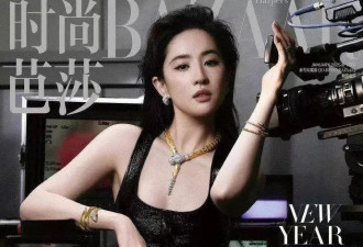 刘亦菲刘诗诗同上《芭莎》封面！肤白貌美性感撩人