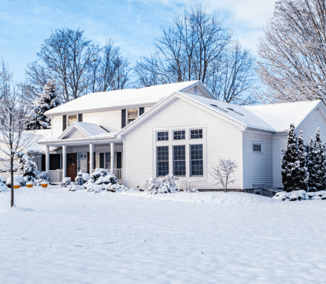 house in the winter