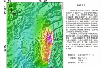 卫星拍摄西藏震区:最大破裂位置浅 最大位错量6米