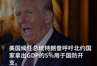 特朗普提北约国防开支5%目标 德国也有争论