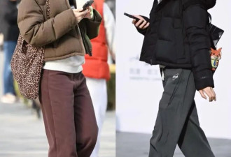 看北京街拍就明白 “短羽绒服+长裤”正流行