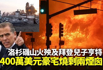 大火殃及亨特拜登 400万美元豪宅烧的只剩2烟囱