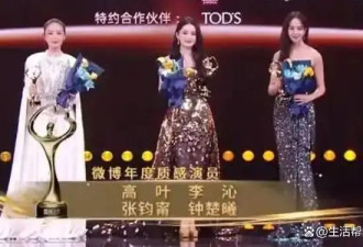 高叶走红毯服装造型独特 网友：怎么穿着钢笔就上去了？