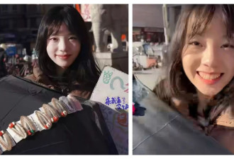 脑瘫跛脚女生寒风中街头卖发夹 阳光笑容惹全网关注