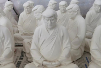 重返白宫之际 中国再度热卖“川普打坐雕像”