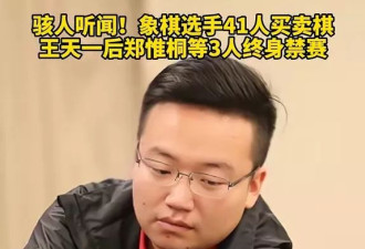 中国象棋的天塌了！四天王终生禁赛 棋迷惊诧失望