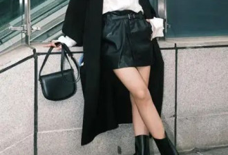 被上海街头的“韩国女生”惊艳 黑大衣搭配这些