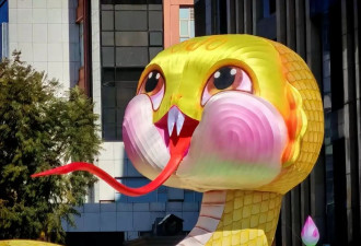 昆明“鬼迷日眼”蛇宝宝花灯丑出圈，网友：菌子吃多了？