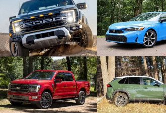2024加拿大最畅销的五个汽车品牌、卡车、轿车和SUV