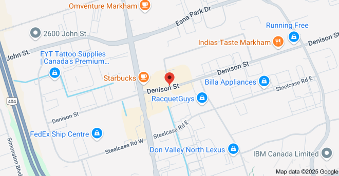 Map of Denison St & Don Park Rd, Markham, ON L3R 1A7