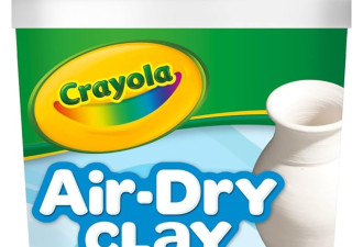 Crayola Air Dry Clay（5磅桶），儿童天然白色建模粘土