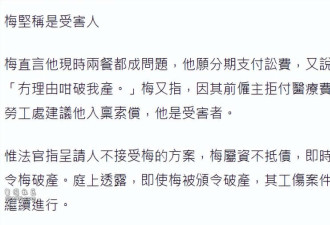 梅艳芳大哥被颁令破产,称食不果腹无力还债