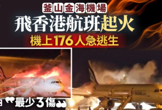 韩国釜山金海机场航班起火 176人急逃生最少3伤