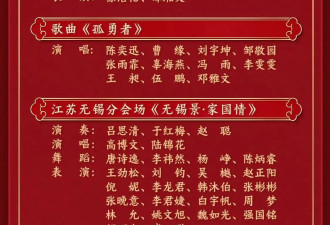 春晚节目单港澳台演员不再单独标注：同为中国人
