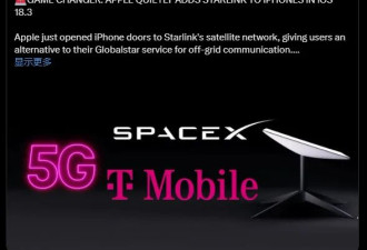 马斯克确认正测试星链直连iPhone 全球星股价暴跌