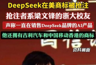 梁文锋浙大校友 在美抢注DeepSeek商标