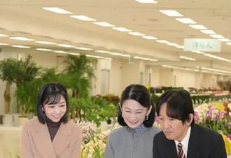 30岁佳子公主罕见和父母同行，巴掌脸很减龄