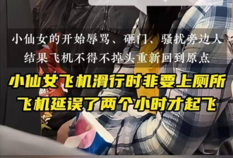 国产小仙女大闹新航逼停飞机，男友一脸绝望