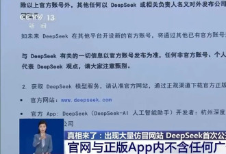 仿冒网站大量涌现，DeepSeek首次公开辟谣