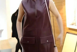 梅婷脱离微胖圈后太时髦，穿无袖皮裙领口“开条缝”，高级感无敌