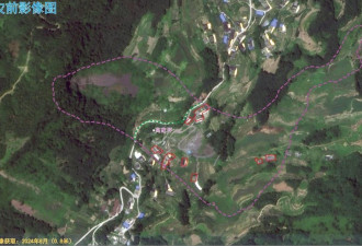 四川宜宾山泥倾泻｜灾难前后对比图 山体极不稳定