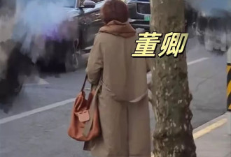 51岁董卿路边等车被偶遇，她留了长发还染黄