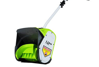 7 折, GreenWorks 8安培12英寸有线雪铲