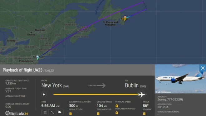 United New York to Dublin Flight Makes Emergency Landing in Canada