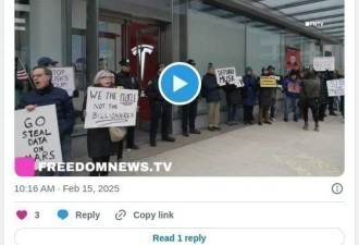 发生什么事？加国特斯拉车主纷纷给车上这张贴纸