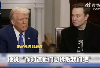 特朗普：有人想拆散我和马斯克