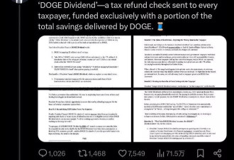 马斯克称将和特朗普确认 每家发5千美元DOGE分红