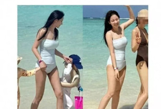 "韩国顶级女星儿媳"带娃关岛度假,颜值和身材引关注