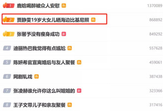 贾静雯女儿晒比基尼照，梧桐妹辣出新高度