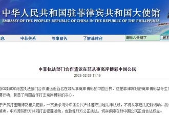 近百名在菲从事离岸博彩的中国公民被遣返