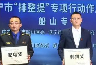 鸵鸟奖 刺猬奖 蜗牛奖…躺平干部领奖公开羞辱？