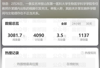 太意外！山东高校“出轨门”男主角，仍正常上班