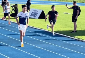 田亮儿子参加100米国际赛，只用12秒多夺冠还破纪录