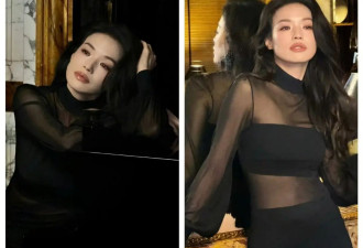 在巴黎48岁的舒淇宛如18岁！颜值彻底火了，穿黑裙和全球CEO拥抱