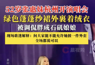 张惠妹被调侃胖成石矶娘娘 歌迷回应