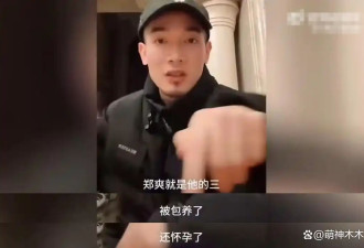 郑爽小三风波升级 傍上通缉犯借肚上位